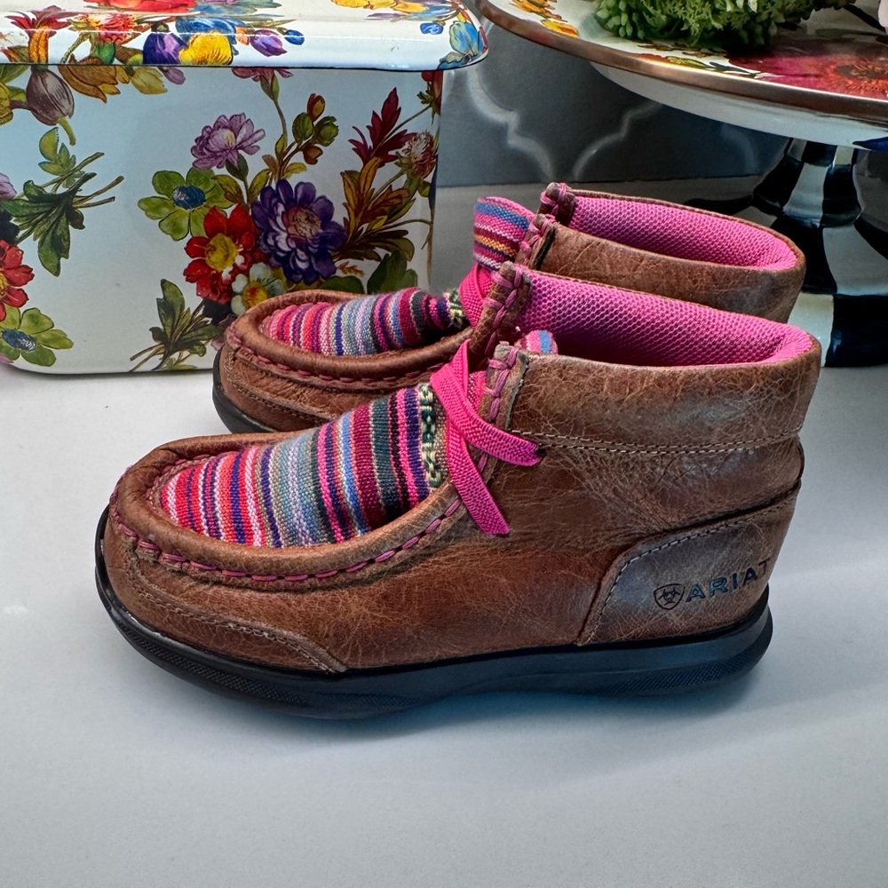 Ariat Toddler Cruiser Boots Brown Serape Pink Western Shoes